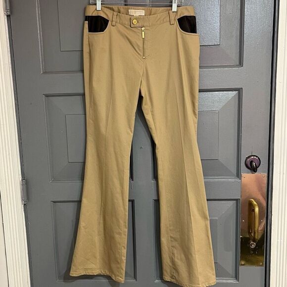 Michael Michael Kors Western Flare Faux Leather Detail Equestrian Style Sz 10 33 - Picture 1 of 5